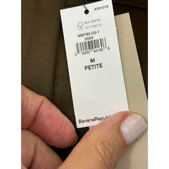 Banana Republic brown satiny tunic, medium petite, NWT, classic, sophisticated - Picture 5 of 7